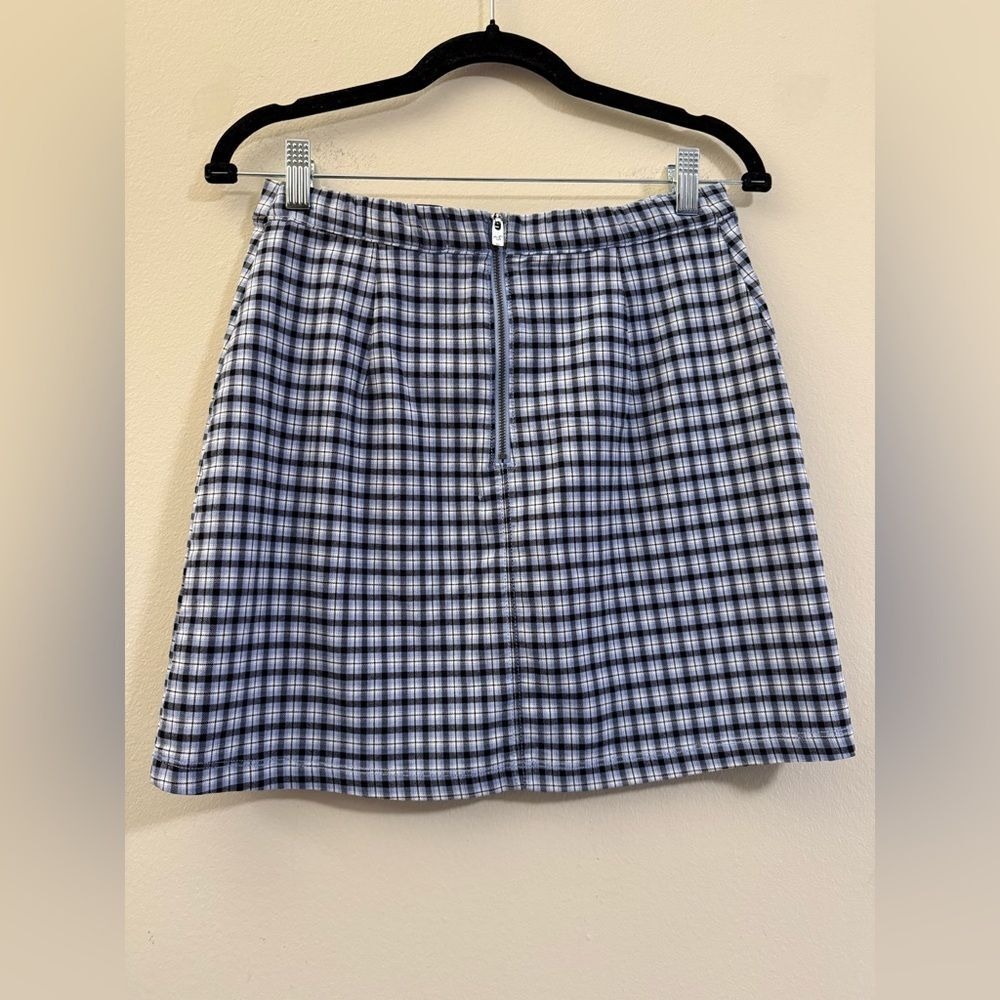 NWT Hollister Ultra High Rise Plaid Mini Skirt in Blue & Black - M‎ - Picture 4 of 9